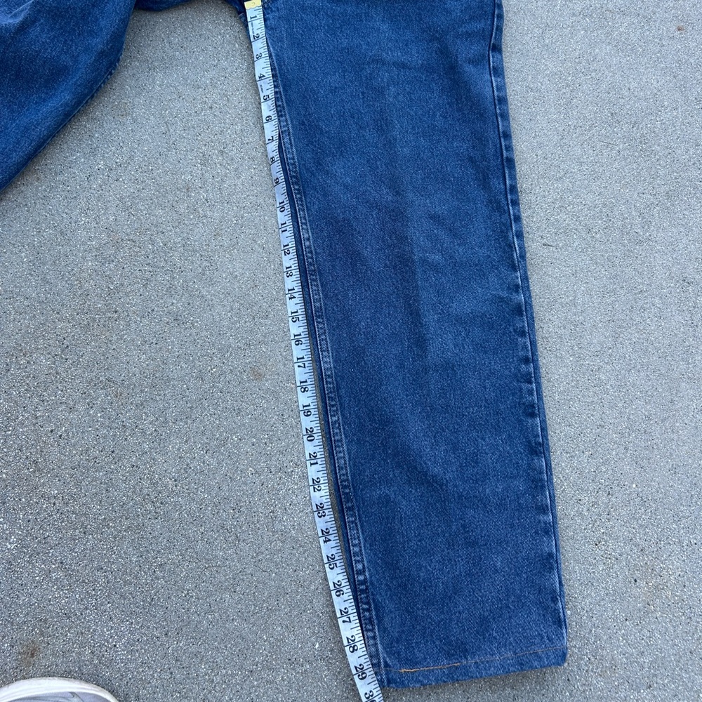 Vintage Tommy Hilfiger Men's Deep Blue Loose Fit Jeans Size 31/30 - Picture 4 of 9